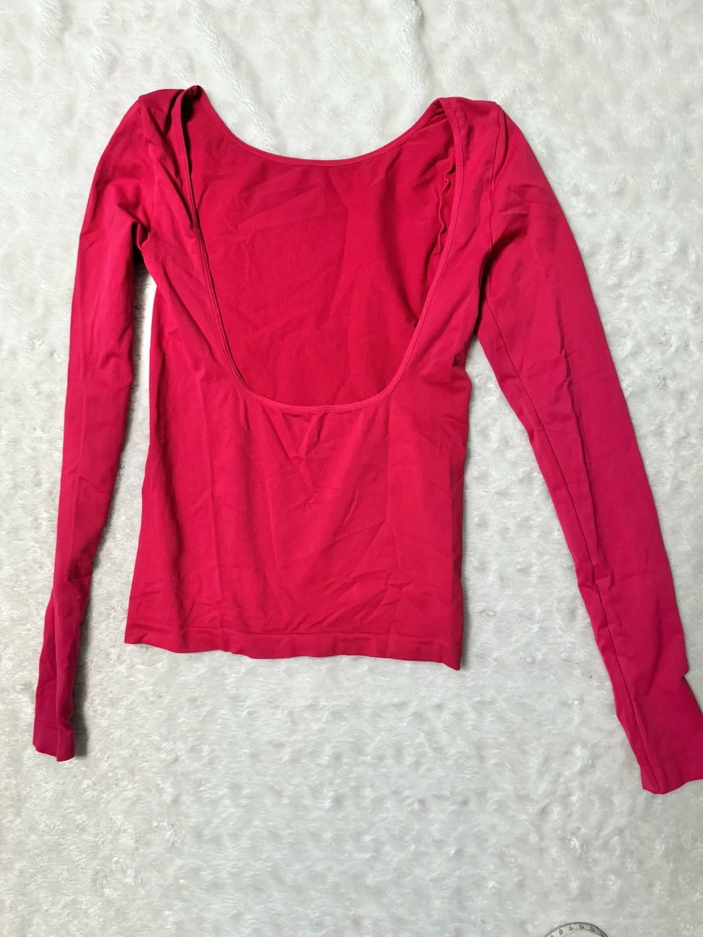 FREE PEOPLE Intimately Low-Back Seamless Long Sleeve Top